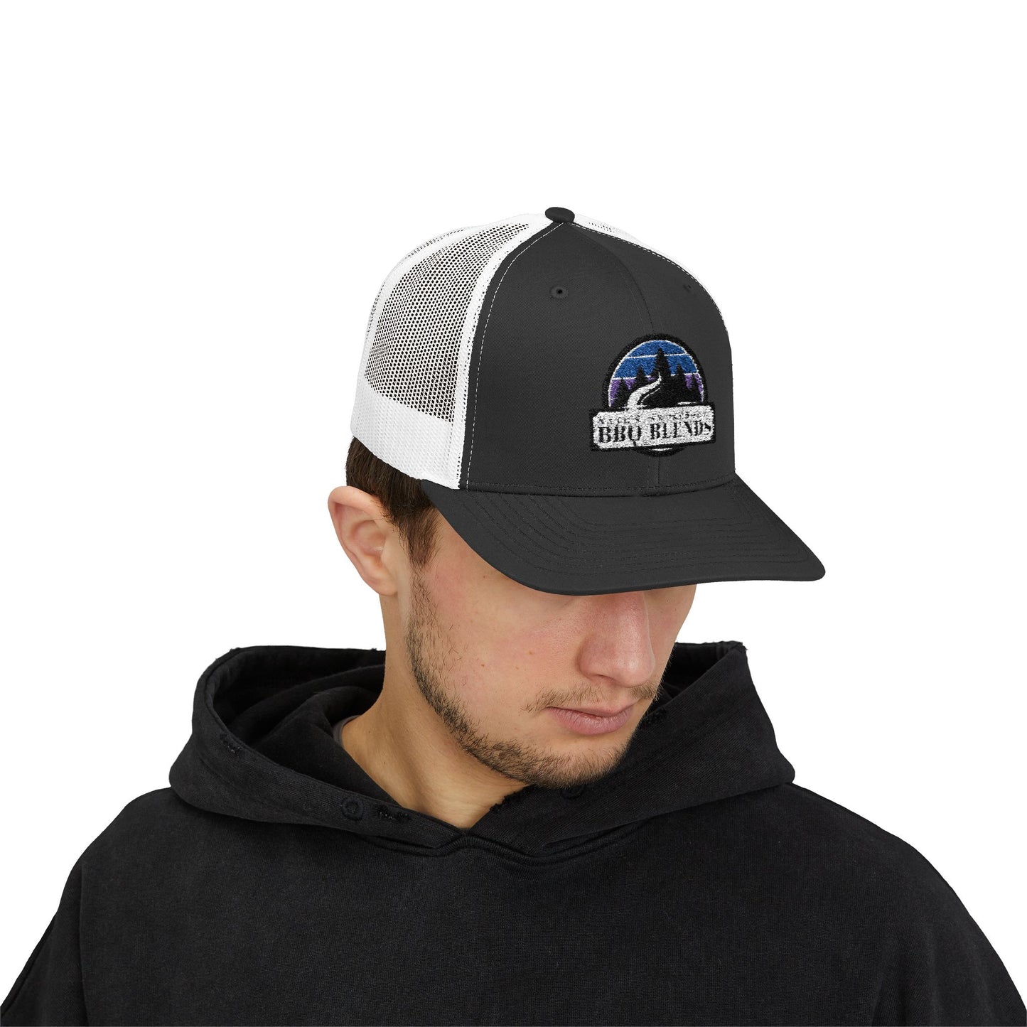 The Trailblazer Trucker – Nate’s Smokehouse Rustic Snapback for Campfires, Cookouts & Off-Grid Adventures