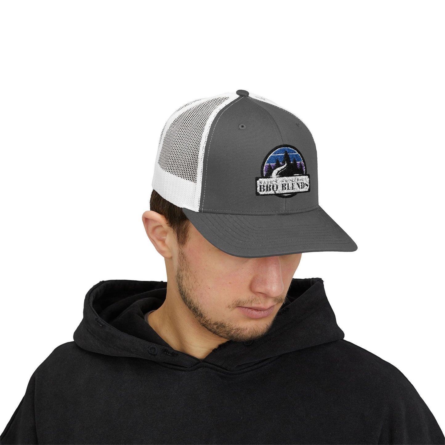 The Trailblazer Trucker – Nate’s Smokehouse Rustic Snapback for Campfires, Cookouts & Off-Grid Adventures