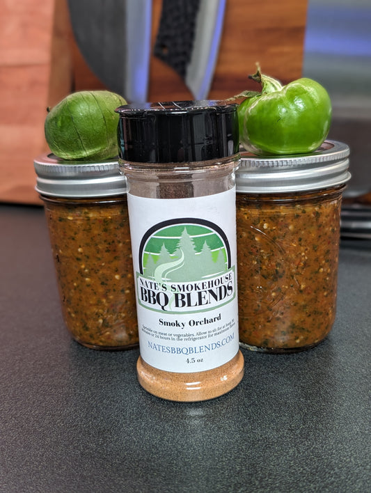 "Smoked" Roasted Tomatillo Salsa with Smoky Orchard