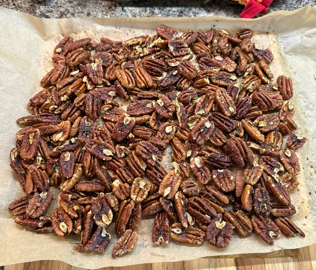 Sweet Amber Fire Roasted Pecans