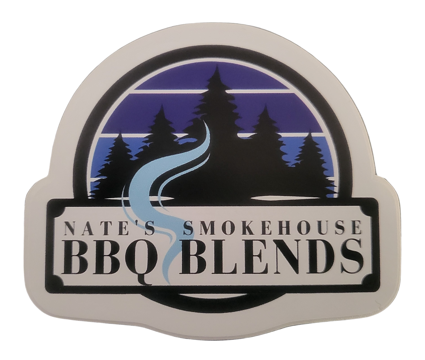 Nate's Smokehouse BBQ Blends Logo Sticker